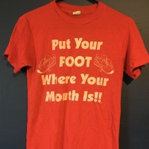 Vintage 80’s sneakers novelty t-shirt